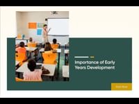 Module 02: Importance of Early Years in Development