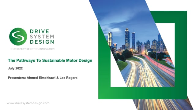The pathways to sustainable electric motor design – part one
