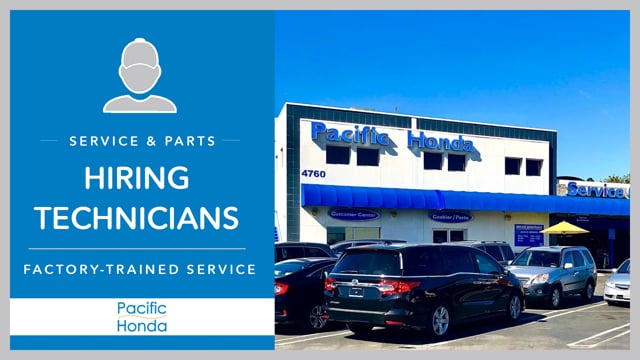 Now Hiring Technicians in San Diego | Honda Service Center