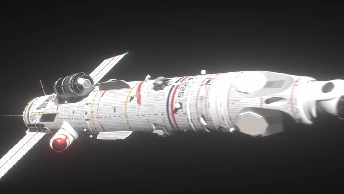 ToughSF on X: A realistic space warship designed by artist after reading  articles by the creator of the hard science 'Children of a Dead Earth'  game! All the expected features are present. #