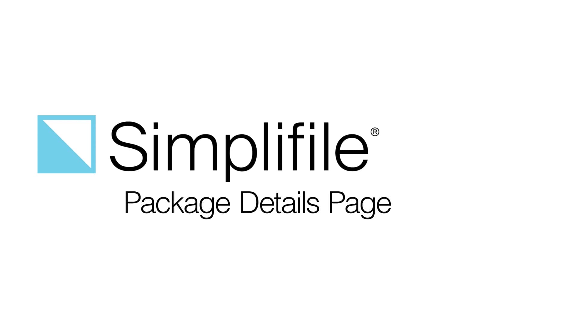 Simplifile Package Details Page on Vimeo