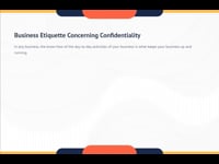 Module 02 Business Etiquettes and Types of Confidentiality