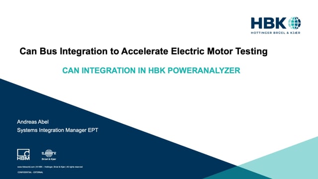 Using CAN bus integration to accelerate electric motor testing