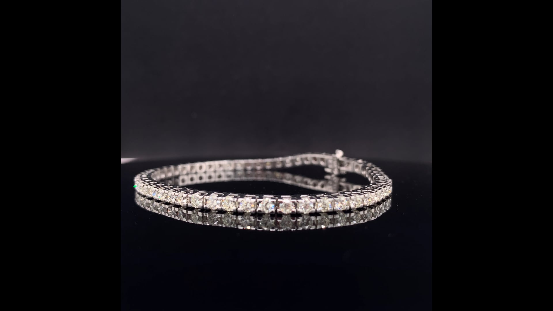 Bracelet Tennis En Or Blanc 14k Avec Diamants De Culture - 3-4 Ct, Certificat GDGL, Neuf