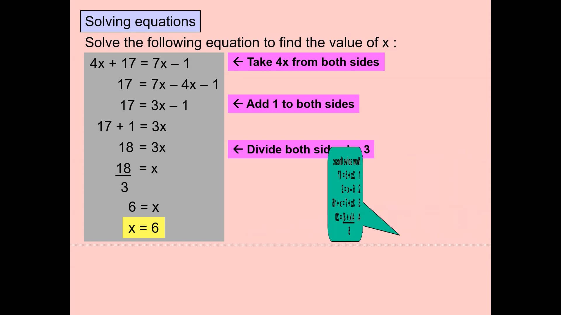 Algebra - Solving Equations.mp4 on Vimeo