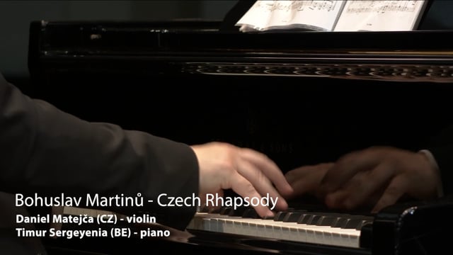 Daniel Matejča (CZ, HAMU) - violin; Timur Sergeyenia (BE, LUCA School of Arts) - piano