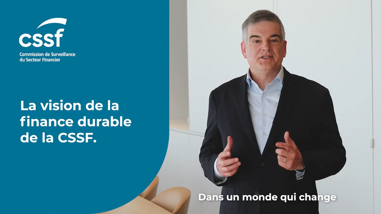 La vision de la finance durable de la CSSF – Claude Marx (Rapport ...