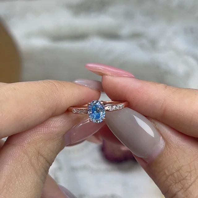 Ice deals blue moissanite