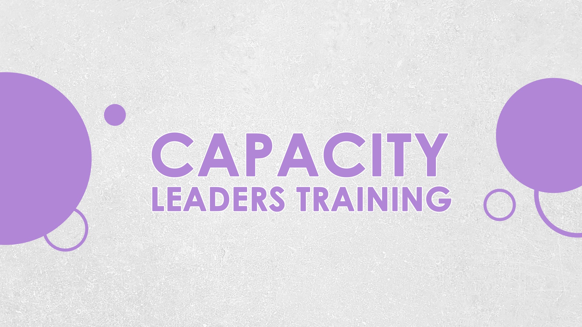 Capacity'22 Sessions
