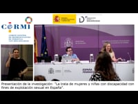 Presentación Investigación ‘La trata de mujeres y niñas con discapacidad con fines de explotación sexual en España’ 28/07/2022