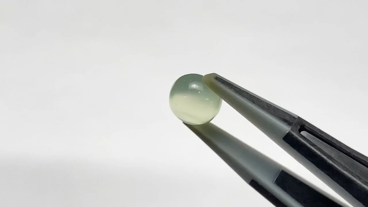 アップルグリーンカルセドニー ラウンド カボション6×6mm 5個｜天然石 