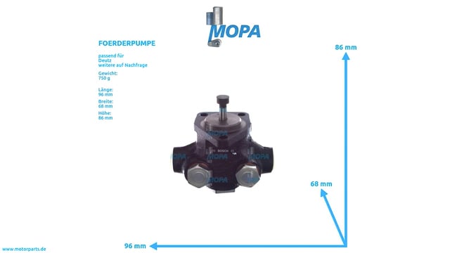 01174843 - MOPA FOERDERPUMPE passend für Deutz Motoren on Vimeo