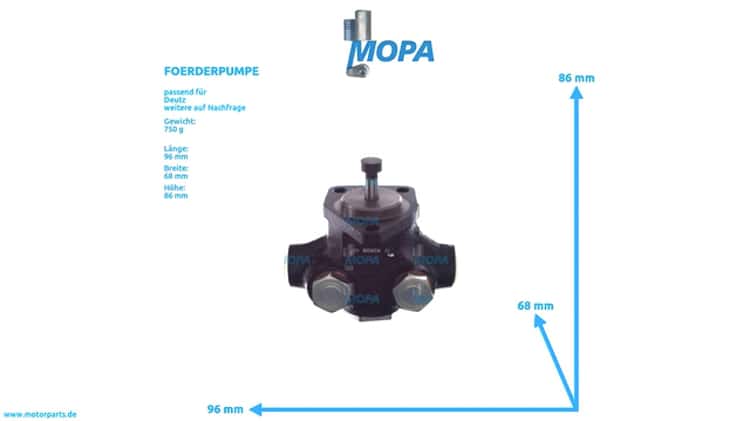 01174843 - MOPA FOERDERPUMPE passend für Deutz Motoren on Vimeo