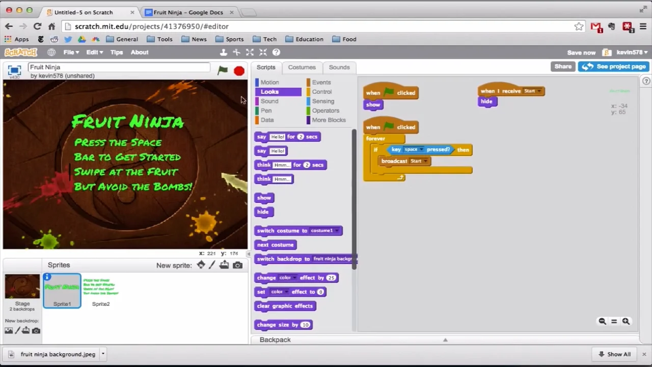 Scratch Tutorial 8_ Fruit Ninja_Seg 03 on Vimeo