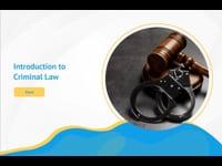 Introduction to Criminal Law