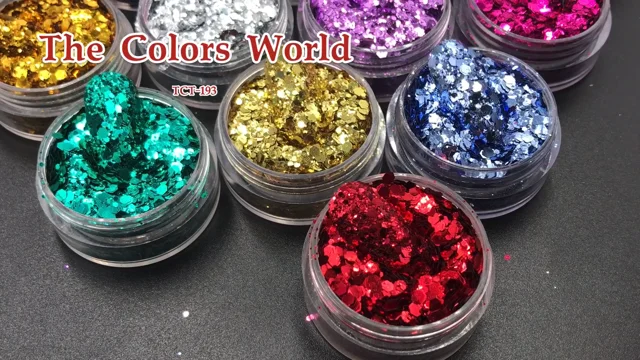 TCT-194 Hexagon Shape Chunky Mix Metallic Color Nail Glitter For