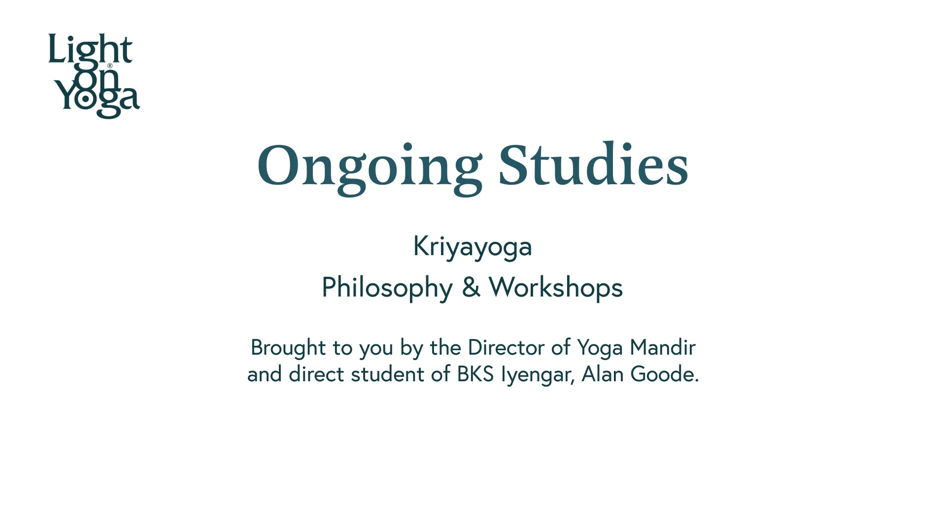 Watch IOSS with Alan Goode – Kriyayoga Online | Vimeo On Demand on Vimeo