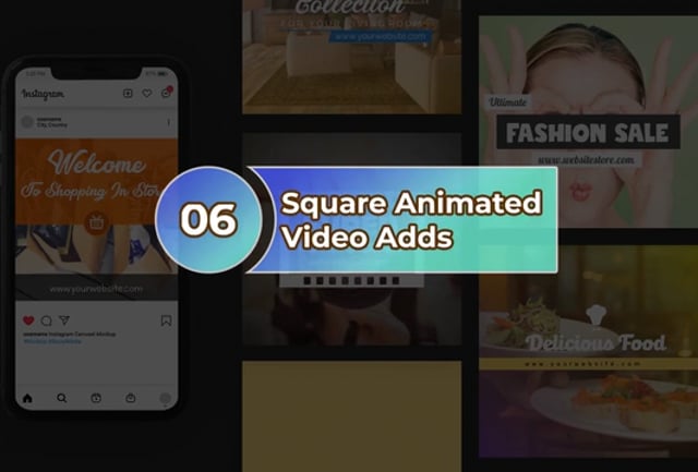 Square Animated Video Pack 2