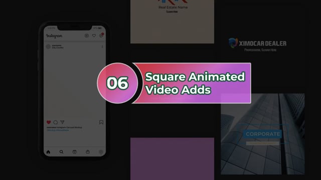 Square Animated Video Pack 5