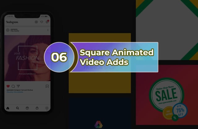 Square Animated Video Pack 6