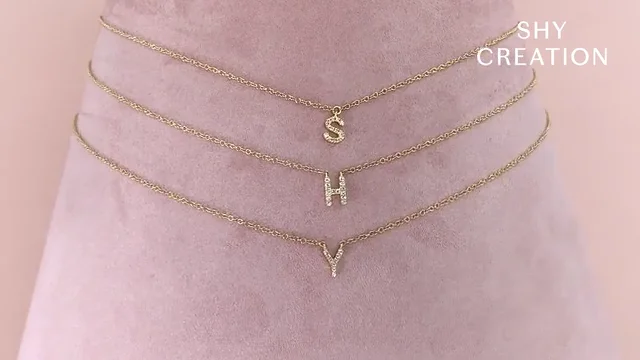 0.03CT DIAMOND NECKLACE - INITIAL J – Shy Creation