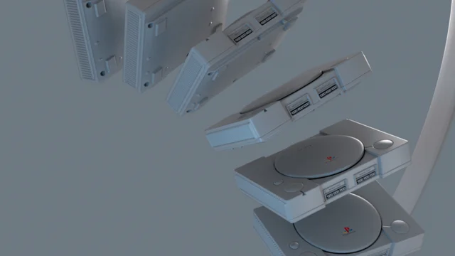 Playstation 1 console 3D model