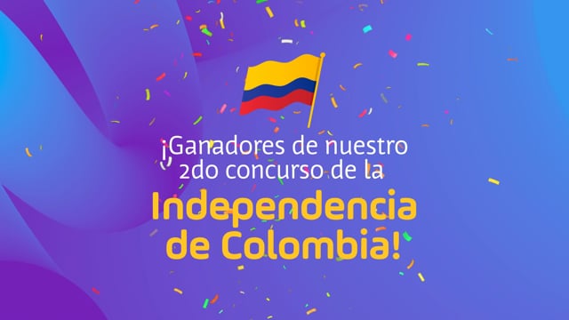 ¡Felicidades a los ganadores de nuestro 2do concurso de la Independencia de Colombia!