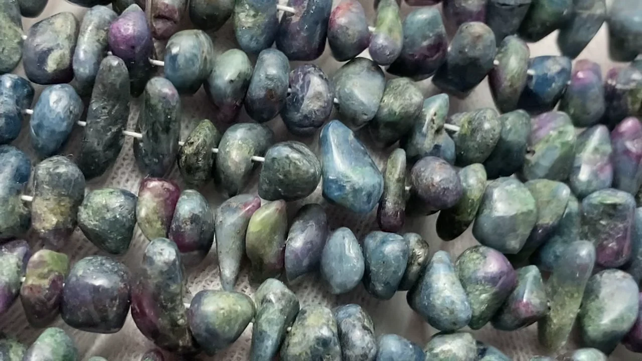 タンブル（ルビー） 動画】ルビーインフックサイト チップ(ミニタンブル) 1連(約38cm