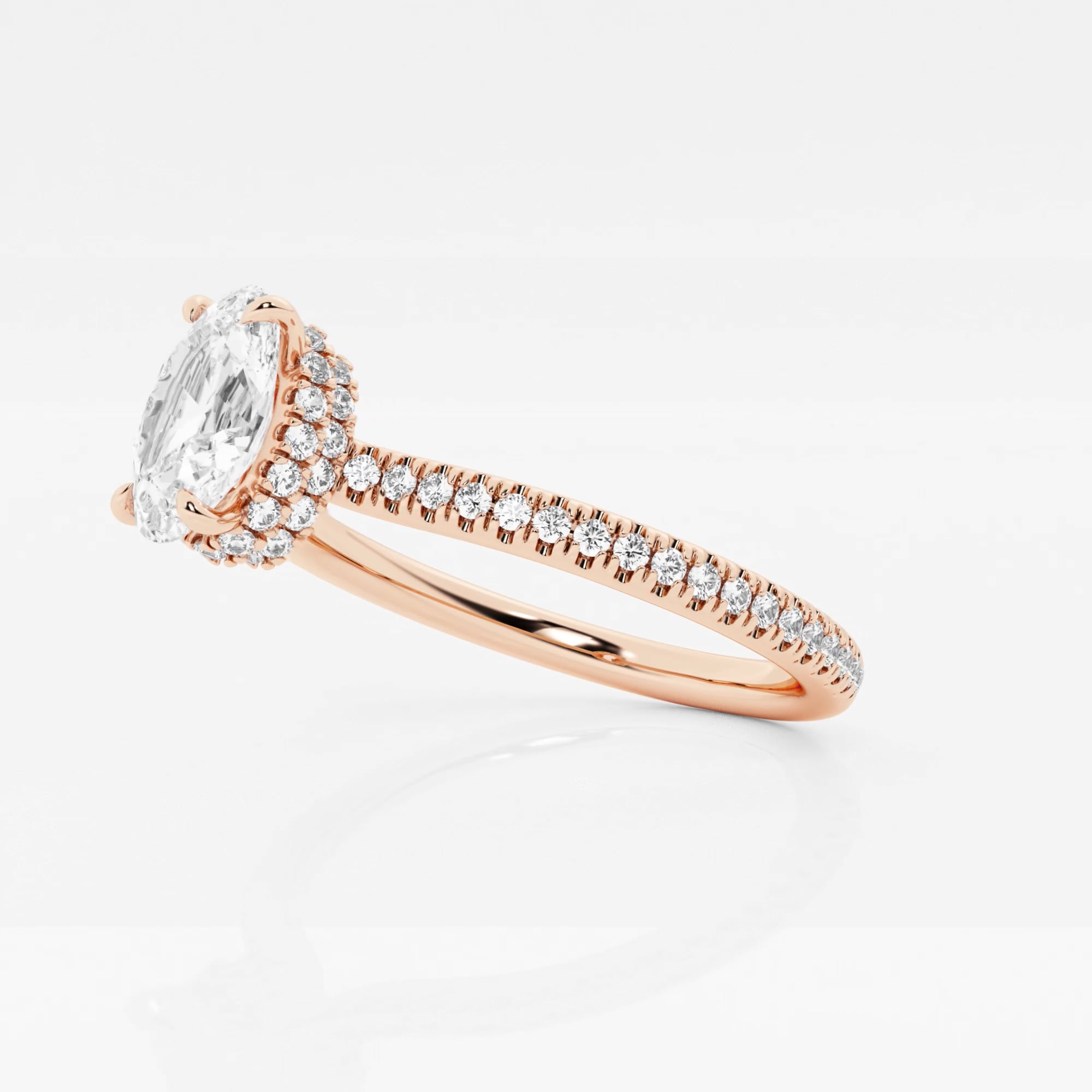 James Allen Oval Diamond Engagement Ring In 14K Rose Gold