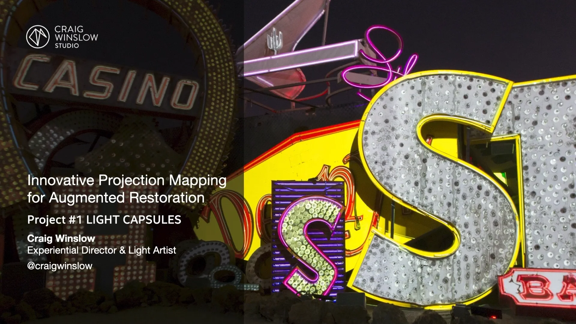 Projection Mapping Restores Buildings and Neon Signs on Vimeo