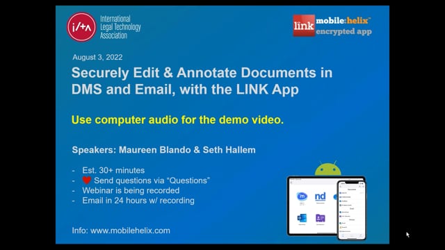 LINK App: Demo: Securely Edit & Annotate Documents in DMS & Email 27:23
