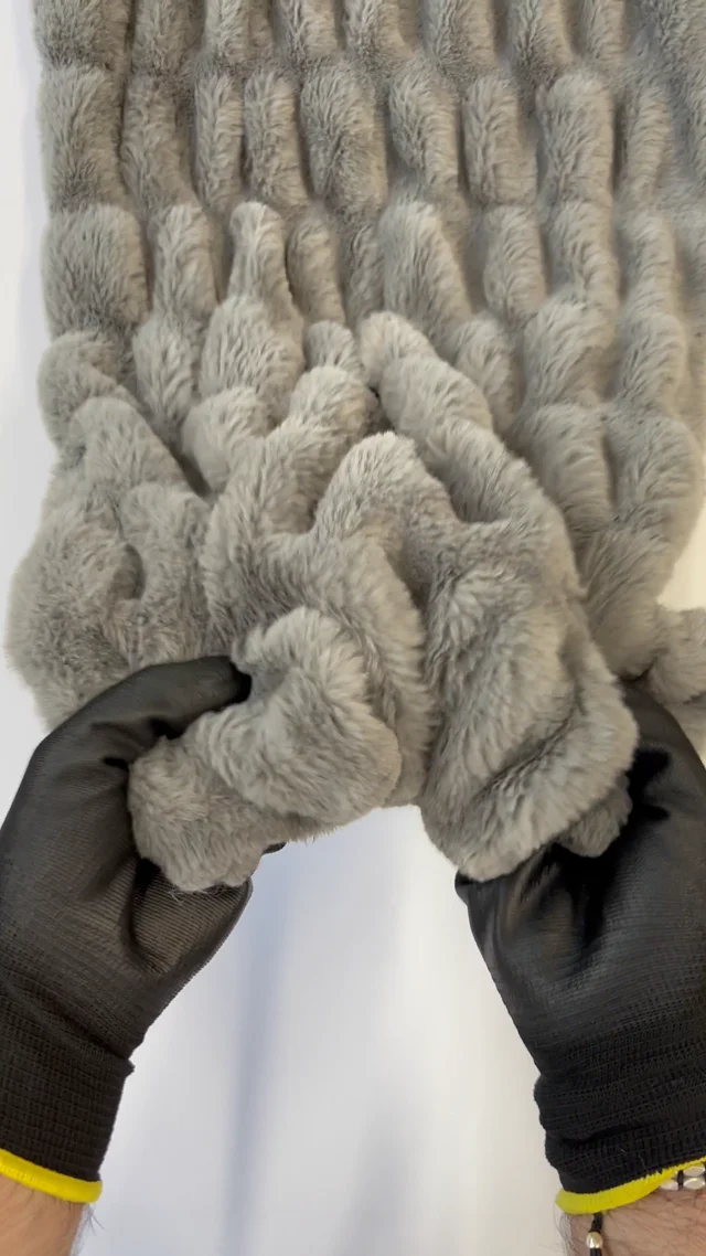 White Ruched Chinchilla Stretch Apparel Home Decor Faux Fur Fabric –  Fashion Fabrics LLC