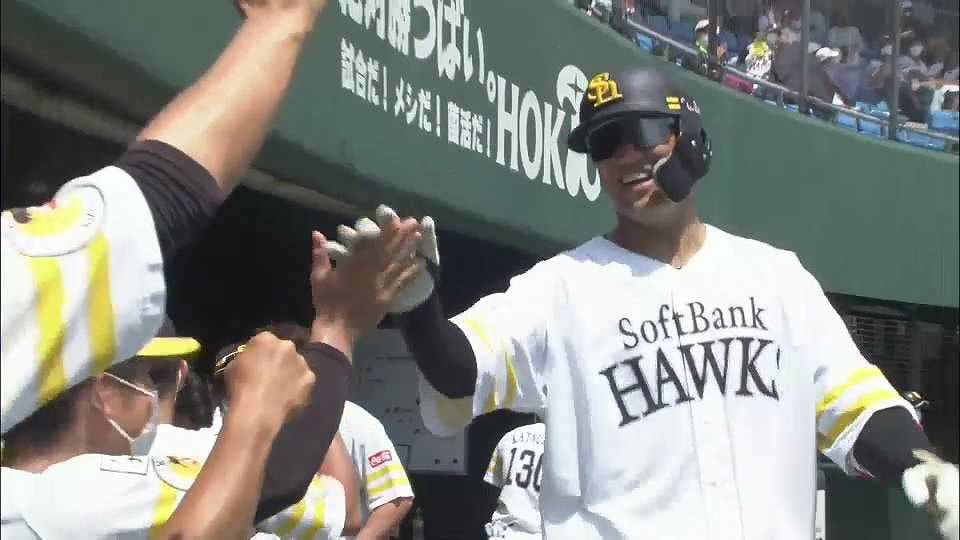 【ファーム】第2号ソロで反撃開始!! ホークス・中谷将大がレフトへのホームラン!! 2022年8月4日  福岡ソフトバンクホークス 対 オリックス・バファローズ