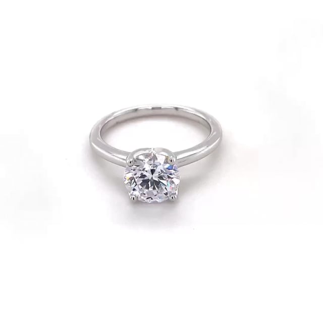 2.00 carat solitaire ring in white gold with round diamond