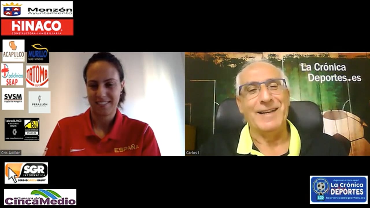 CRISTINA ADILLÓN CAMON, MONTISONENSE DE ADOPCIÓN, FISIOTERAPEUTA DEL EQUIPO ESPAÑOL U 17 DE BALONCESTO FEMENINO