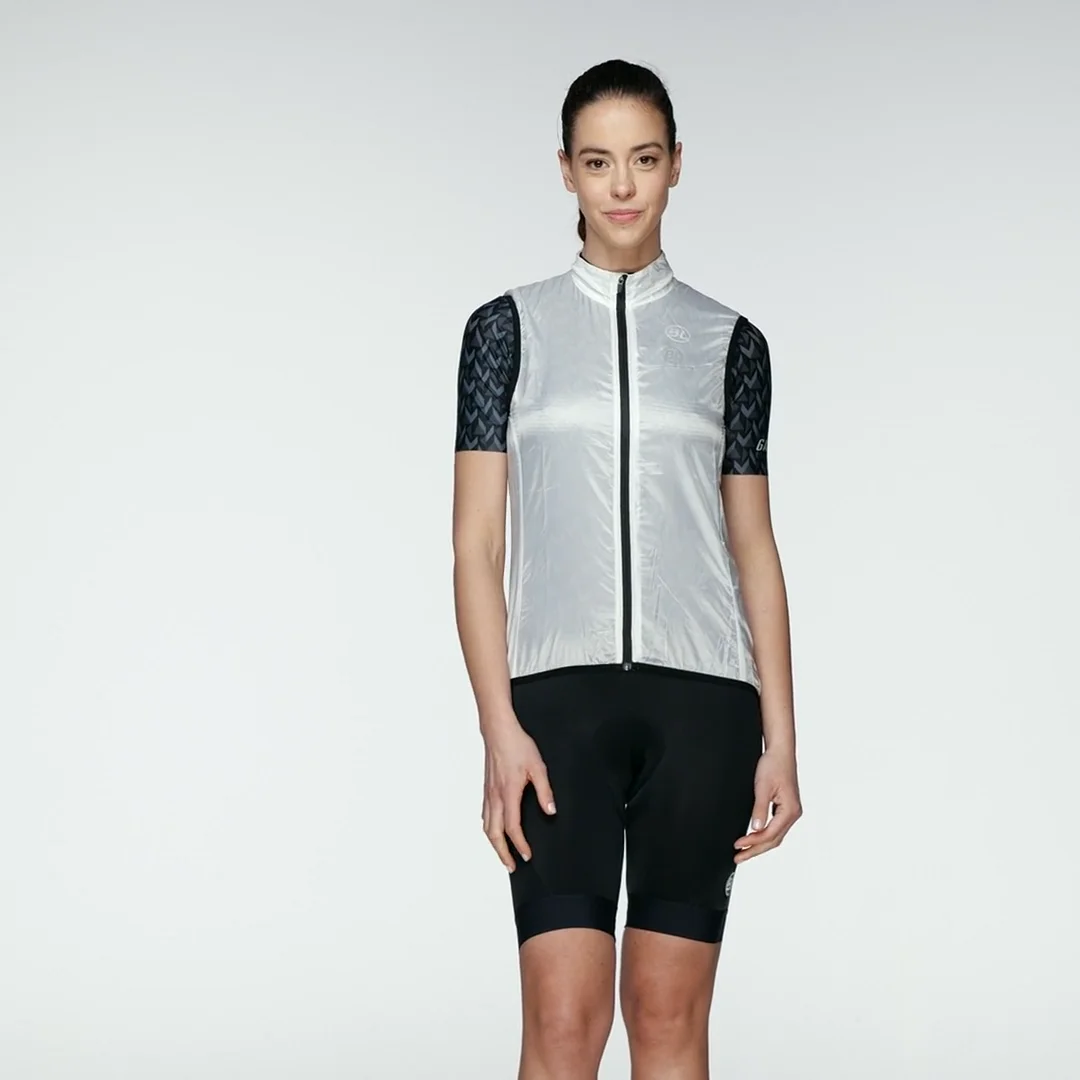 Gilet coupe vent femme Assos Spring Fall sans manches UMA GT Noir ou violet