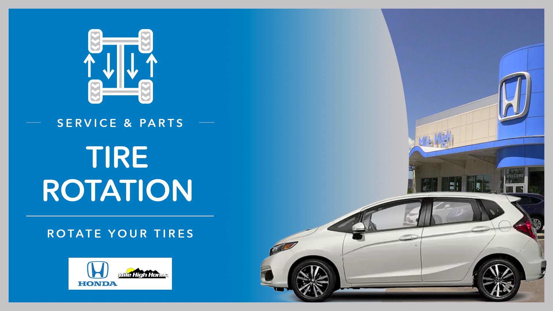 Honda Tire Rotation Denver, CO // Mile High Honda Service on Vimeo