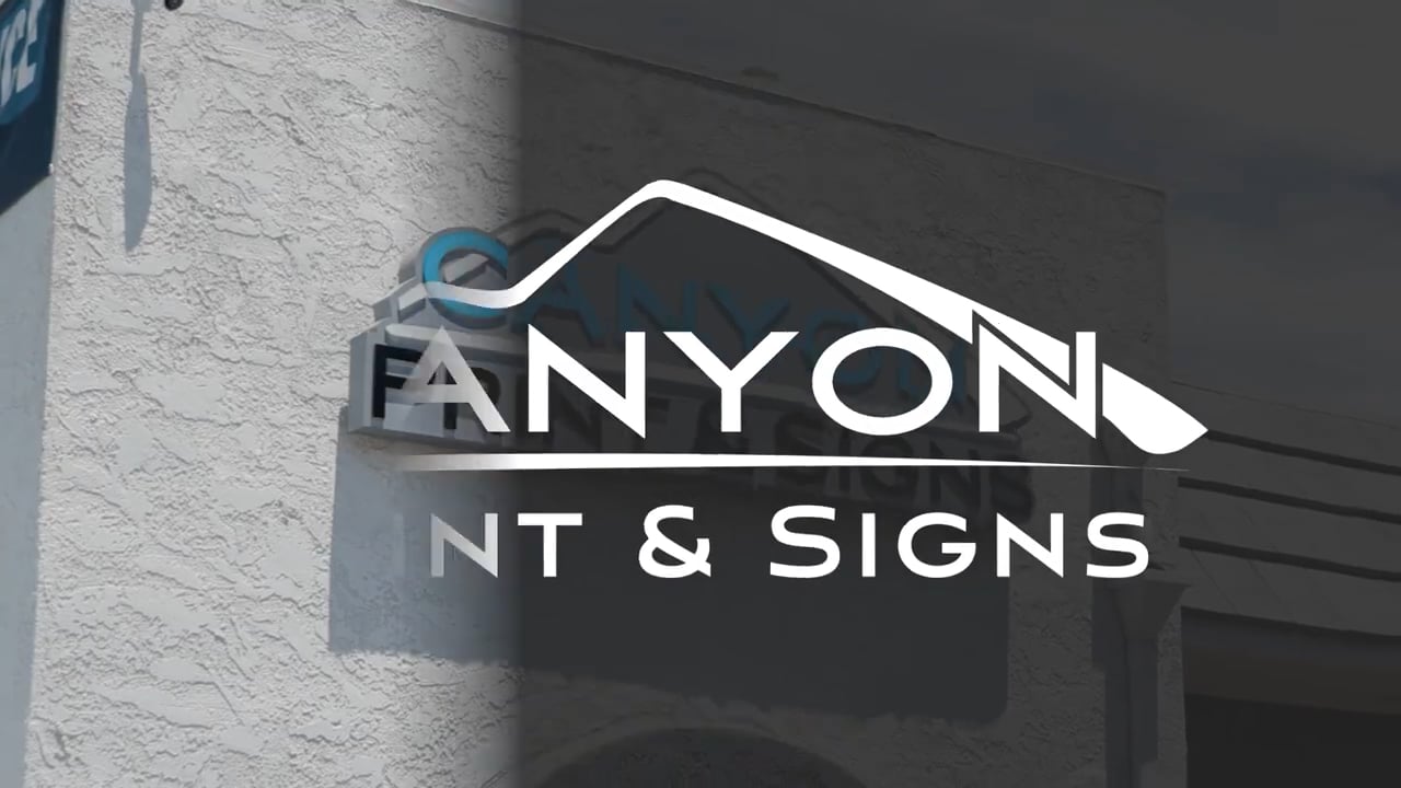 Canyon print signs