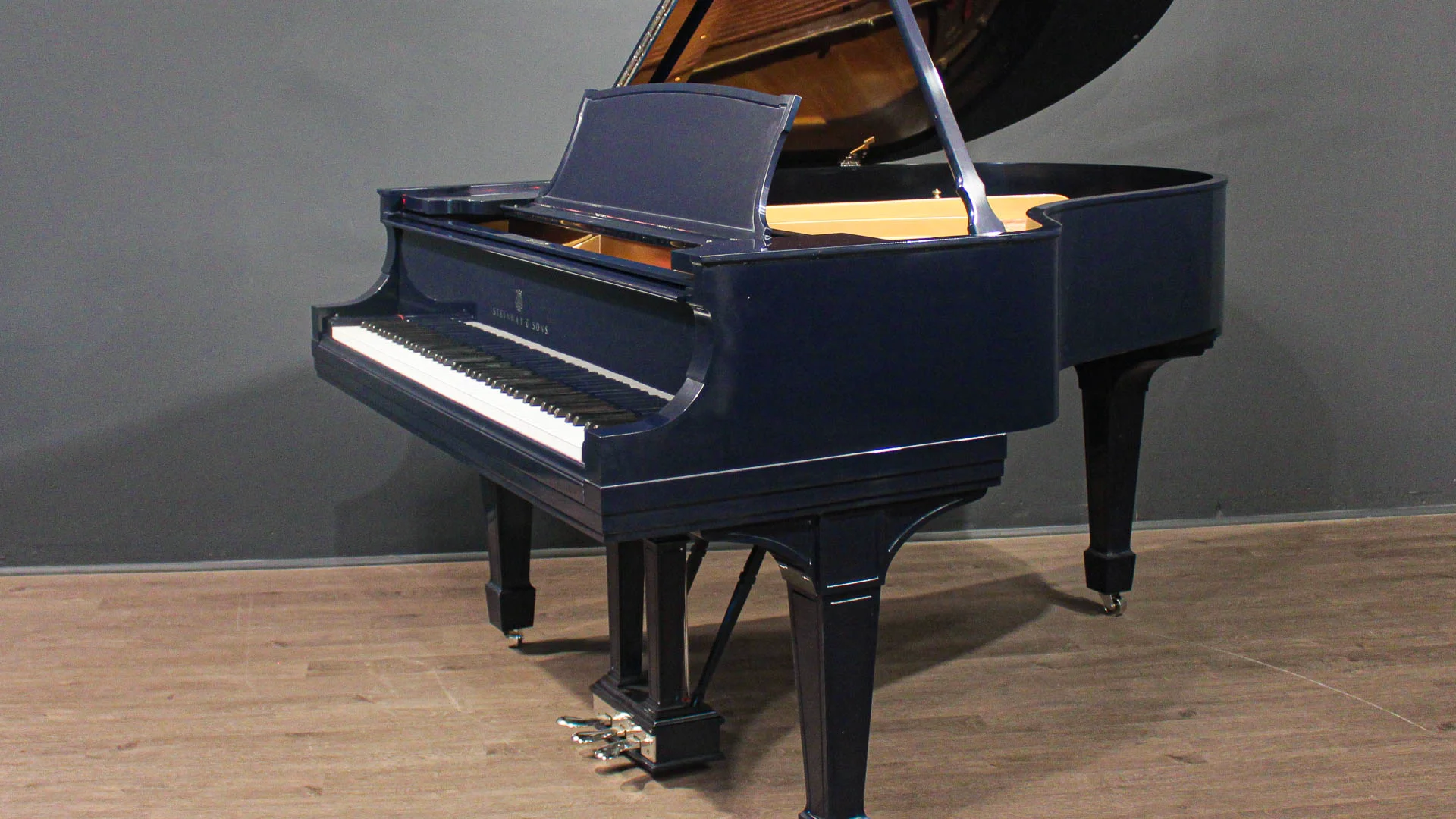 Steinway Model O 5 10 Grand Piano Midnight Blue 151981