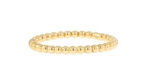 Italian 14kt Yellow Gold Beaded Ring