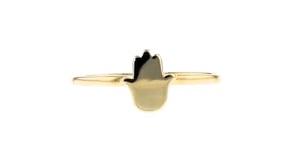 14kt Yellow Gold Hamsa Hand Ring