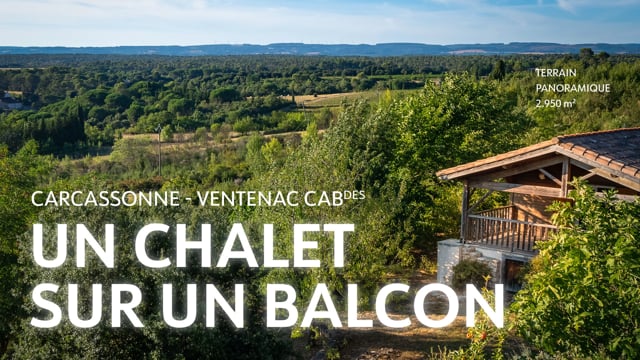 CARCASSONNE - VENTENAC CABARDES Chalet typique 96m&sup2; avec garage et jardin de 2905m&sup2;