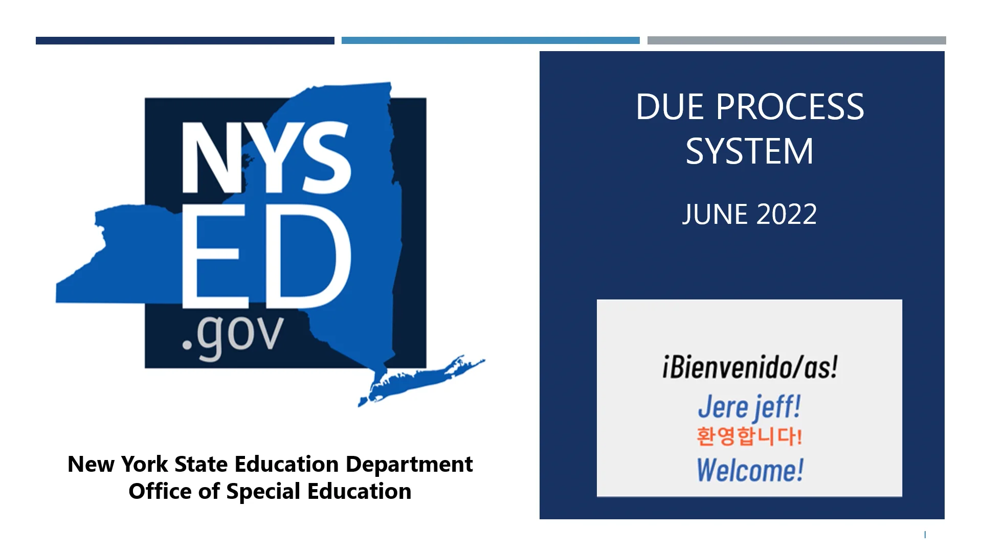 Office of Special Education Due Process System Presentation June 