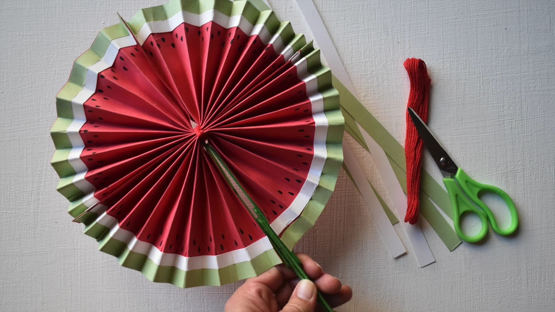 How to make a paper hand fan?, origami fan