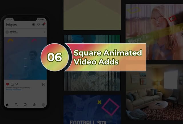 Square Animated Video Pack 8