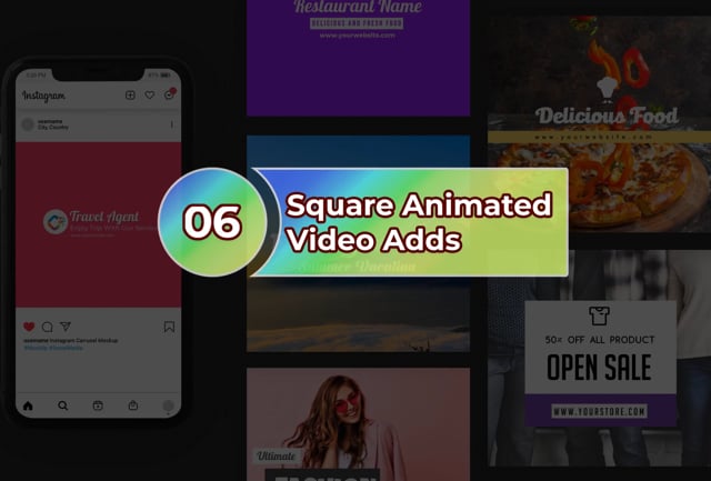 Square Animated Video Pack 9