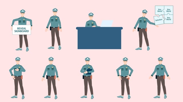 Policemen 2D Characters