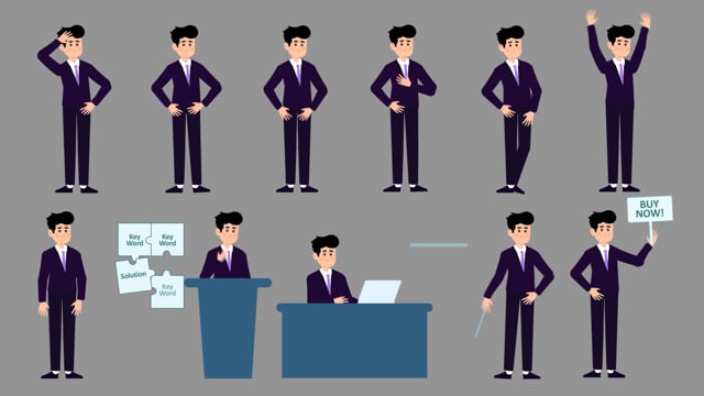 Young Businessman 2D Characters
