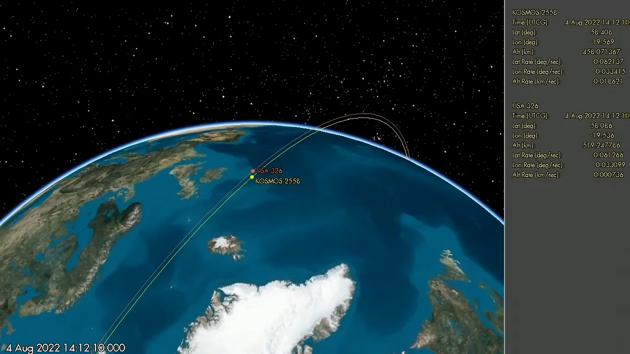 SatTrackCam Leiden (b)log: The flyby of USA 326 by Kosmos SatTrackCam Leiden (b)log: The flyby of USA 326 by Kosmos