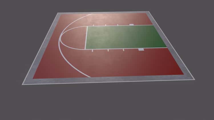 PBR Mini Basketball Court Floor | 3D model
